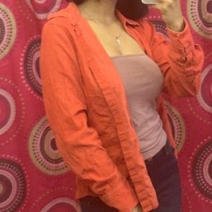 Retro 70s jacket; Orange/Dark orange